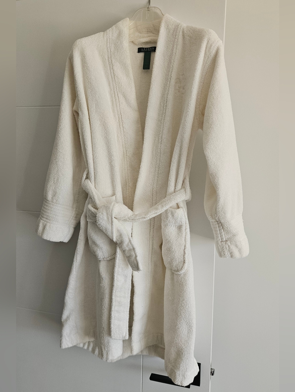 Ralph Lauren S 100% Cotton Wmn's Bath Robe Pockets Belt Small